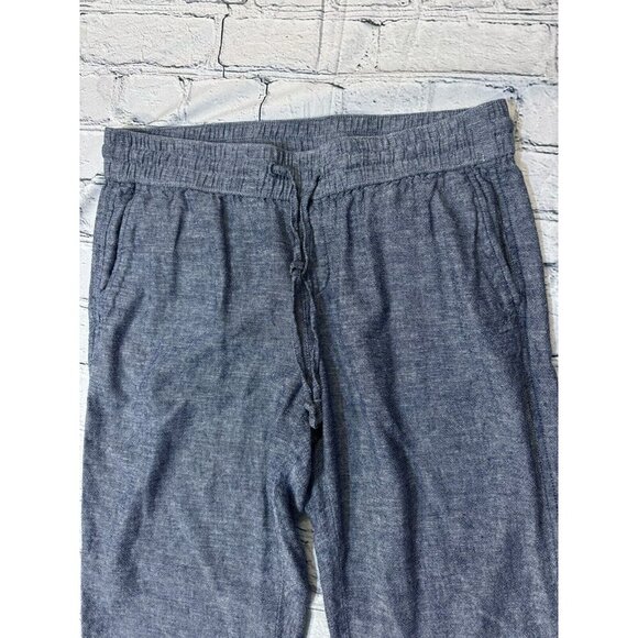 Ann Taylor Factory Petite Linen Blend Pants Elastic Waist Size MP - Picture 3 of 12